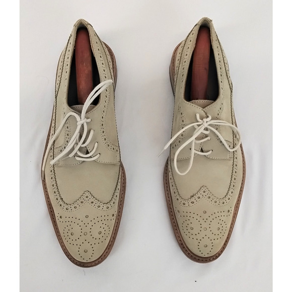 John W. Nordstrom Lucas Dress Shoes Men\'s Size 9M Sand Suede w/ Dust Bag #W4334 main image 16